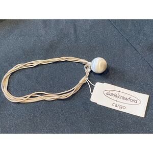 Alexia Crawford Cargo Silver Tone Ball & chain Bracelet NWT